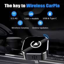 2026升級版雙模無線CarPlay轉接器，將有線CarPlay轉為無線與Android Auto，5GHz穩定低延遲，金屬散熱玻璃面板，免電池維護，即插即用通用汽車接收器 - Q1A白標 - 查看 9
