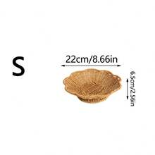 1 buah/3 buah Baki Anyaman Plastik Gaya Rotan, Keranjang Penyimpanan Buah & Camilan, Keranjang Roti & Kue, Wadah Sajian Kentang Goreng, Keranjang Pengatur Meja Dapur, Keranjang Piknik Portabel, Tempat Penyimpanan Meja untuk Penggunaan Sehari-hari di Rumah dan Restoran - View 9