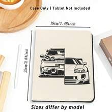 跑車 UV 印刷平面圖案，相容於華為保護殼 /Matepad 11.5 2025/Matepad SE 11吋/榮耀平板保護殼/Honor9/10/X8A/ Pad SE 11吋(2023)/ Pad 2/ A9 等./ 11代 A16 保護殼 - 款式6 - 查看 5