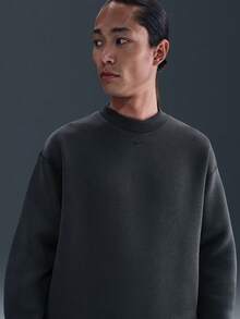Nike Men's AS M NK TCH FLC Crew Sweatshirt Knit Pullover HV6538-060 - Black - View 1