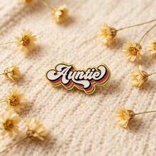 "Auntie"Funny Quote Exclusive Identity Lapel Enamel Pins And Brooches Badge Pins For Backpacks Bags Backpack Cool Decoration Friend For Gifts - Multicolor - View 9