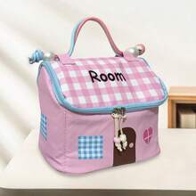 1pc Dopamine House Shaped PU Makeup Bag, Large Capacity Portable Travel Toiletry Bag, Suitable For Nursery And Daily Outdoor Use - Multicolor - View 11