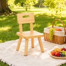 Nordic Solid Wood Footrest Stool With Backrest, Small Entryway Shoe Changing Bench With Handle - Yellow - View 5