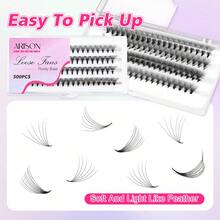 ARISON Loose Fans 6d 14d Bulu Mata Palsu Speed Fan Lashes Cat Eye Look Makeup Tools Mink Soft Light Eyelashes - D - View 3