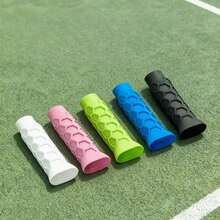 1pc Rubber Anti-Slip Pickleball Paddle Grip - Paddle Protector, Enhances Control And Comfort, Suitable For Paddles With Anti-Slip Handle Protection, Sweat-Proof Anti-Slip Silicone Paddle Cover, Versatile And Durable, Suitable For All Skill Levels And Outdoor Sports, Summer Essential, Outdoor Games, Comfortable Grip, Improves Hitting, Shock-Absorbing Hand Protection, Suitable For Badminton Rackets, Fishing Rods, Car Handlebars, Bicycle Handlebars - Multicolor - View 7