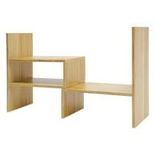 GDAE10 Desktop Bücherregal, Schreibtisch-Regal-Organizer aus Holz 60X17X35CM, Flexible Anpassung Regal, für Büro Arbeitszimmer Schlafzimmer a nice gift for friend - Standard - Übersicht 1