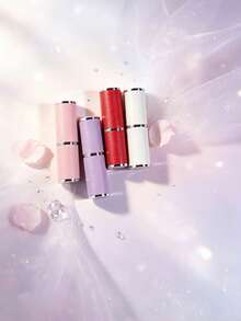 Luxury Leather Lipstick-Shaped Perfume Refillable Bottle, Mini Portable Perfume Sample Spray Bottle, Travel Perfume Dispenser, Multiple Colors Available - White - View 9