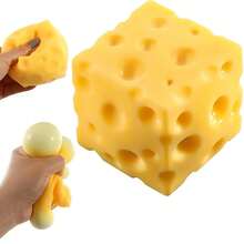 Squishy,Simulated Cheese Kneading And Squeezing Toy, Slow Rebound Toy, Suitable For Children's Party Gifts, Party Prizes, Novel Slow Rebound Toys, Gift Bag Fillers, Classroom Rewards, Holiday Party Gifts - Multicolor - View 2