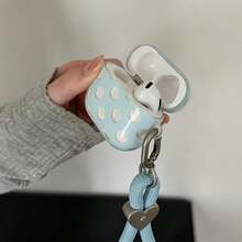 Korean Style Minimalist Semi-Transparent Pink Blue Polka Dot + Heart Knit Rope Earphone Case Compatible With Pro 3 New Pro 2 Protective Cover Pro Cute Apple 4 Minimalist 3 Personalized 1/2 Generation Girls Earphone Case Protective Cover Spring/Summer Earphone Case/Birthday Gift/Holiday Gift - Multicolor - View 4