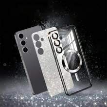 Magnetic Cute Shiny Sequin Card Phone Case, Compatible With Galaxy A26 A56 A36 A54 A55 A25 A24 A57 A37 A27 A17 A07 A06, Slim Anti-Scratch Soft Transparent Shell, Also Compatible With S26Ultra S25Ultra S24Ultra S25 S24 S23 S22 FE Models, With Lens Protection, Phone Case - Black - View 6