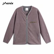 Phenix Fleece Knit V-Neck Warm Cardigan Jacket Purple Unisex - Ethereal Pink - View 7