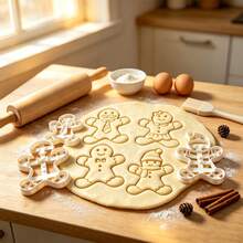 1 cái/4 cái khuôn cắt bánh quy hình người gừng Noel, phù hợp cho fondant, phô mai, bánh quy, bánh ngọt, sandwich, bánh mì, dụng cụ nướng bánh, dùng để trang trí bánh ngọt DIY, phụ kiện dụng cụ nướng bánh nhà bếp, quà tặng Giáng Sinh, trang trí mùa đông Giáng Sinh - Nhiều màu - Xem 2