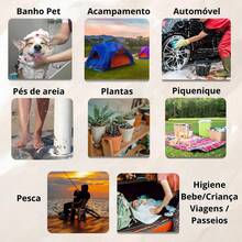 Chuveiro portátil, recarregável, gadget, bomba de chuveiro para acampamento ao ar livre, solução de banho para plantas itinerantes, banho de praia - padrão - Visão 6