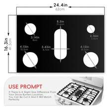 2 Pack Gas Stove Burner Cover, Stove Guard Stove Top Protector, Gas Stove Burner Liners, Compatible With Samsung Gas Stove Range, For Kitchen Cooking, Reusable, Non-Stick And Washable 24.4 X 16.3inch - As Pic - View 4