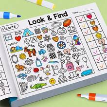 32-Page Children's Interactive Treasure Hunt Coloring Book (With Hidden Patterns), Fun Find-And-Seek Game, Enhances Focus, Observation And Fine Motor Skills, Includes Writing Practice Pages, Suitable For Classroom Learning, Back To School And Christmas/Easter Gifts - Interactive Treasure Hunt Coloring Book - View 2