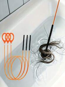 Multi-Functional Pipe Unclogger - Made Of Stainless Steel And Wear-Resistant Nylon, Suitable For Various Household Pipes, Can Clear Hair, Soap Scum And Other Blockages, Convenient And Easy To Use To With Various Clogging Problems - Drain Auger - View 2