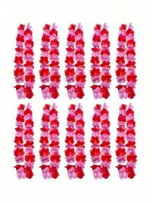 10pcs/5pcs Hawaiian Dance Flower Wreath Necklace, Artificial Fabric Flower Collar For Luau Party Costume - Wreath - View 12