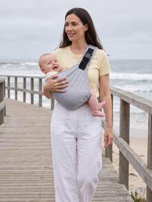 HAPPY WALK 1pc Baby Advanced Simple Baby Carrier, No Complicated Adjustment Needed, Easy And Quick To Use - Upgraded Simple Baby Carrier - Grey - View 12