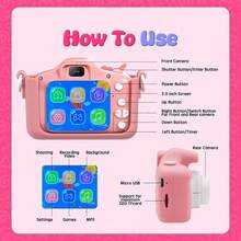 1080P HD Portable Mini Digital Camera, 48MP Photo & Video, Dual Front & Rear Lens, Built-In 5 Games, Pocket Camera, Ideal Gift For Birthday, Christmas, Halloween Holidays - View 5