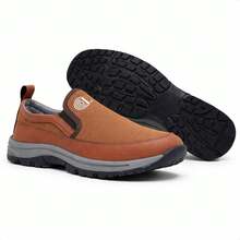 Tênis Sapatilha Slip On Masculino Esportivo Casual Respirável Conforto Premium - Castanho - Visão 6