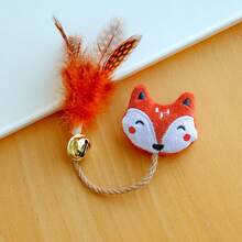 1pc Feather Bell Cat Teaser Doll With Cat Cat Plush Doll, Hemp Rope Chew Stick, Self-Entertainment Pet Supplies For Kittens - View 3