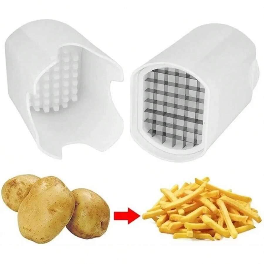 1PC/2PCS Multipurpose Rapid French Fry Cutter Vegetable Potato Slicer Dicer Fruit Vegetable Chopper Reusable Kitchen Gadget - Multicolor - View 1