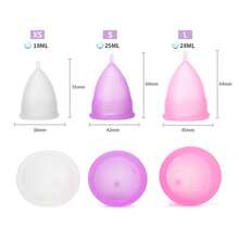 Reusable Menstrual Cup Set - The Most Reliable Medical Grade Silicone Period Cups - Comfortably Use For 12 Hours (Small & Large) - L - View 6