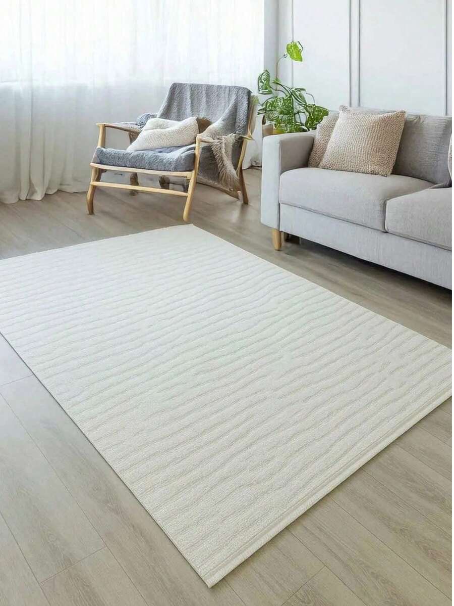 SORE White Modern Living Room Rug, Kitchen Rug, Hallway Rug, Runner