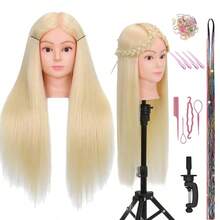 Hair Mannequin Head Practice Head For Braiding | Manikin Head With Clamp Stand Doll Head For Hair Styling Practice Kit For Kids And Cosmetology - View 7