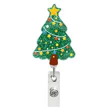 1Acrylic Retractable Name Tag Scroll With "Christmas Reindeer, Santa Claus, Snowman, Christmas Tree" | Suitable For Teachers, Doctors, And Nurses | Office Gift | Acrylic Name Tag Holder - Multicolor - View 10