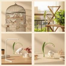 Climbing Ladder Bird Toy, Bird Cage Swing Perch Swing Bird Cage Perch Bird Perch Bird Swing Toy, Suitable For Lovebirds, Small Sun Conure, Parrot Exercise And Decoration, Indoor Bird Cage Accessories - Round - View 8