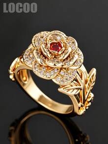 1pc Romantic Cubic Zirconia Ring For Women, Wedding Engagement Party Jewelry, Valentine's Day Gift - 2# - View 12
