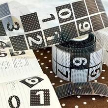 Korean Style Polka Dot Number Label Sticker Roll, High Aesthetic INS Style Memo Stickers, Scrapbook DIY Decoration Material Stickers - Polka Dot Number Stickers - View 8