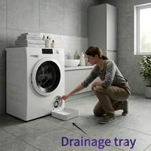 1pc Portable Washing Machine Drain Pan, Front-Load Washing Machine Filter Water Collection Tray, Leak-Proof Drip Collection Basin, Practical Household Accessory For Washing Machine Maintenance And Cleaning - A - View 8