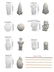Molde de Vela de Silicone de Foguete Espacial e Astronauta, Vela de Aromaterapia DIY, Sabonete, Bálsamo, Molde de Resina Epóxi, Pode Fazer Decoração de Mesa e Carro, Artesanato Feito à Mão, Adequado como Presente para Amigos, Decoração de Casa e Presente de Feriado, Molde de Silicone, Molde de Resina, Molde de Gesso - Vários estilos - Visão 4