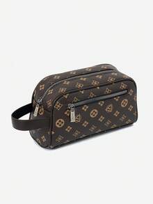 HOVI'S Men's Monogram Large Capacity Clutch Bag - Stylish, Minimalist, And Portable Design For Both Men And Women,Fathers Day Gifts - Brown - View 8