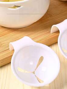 Kitchen Egg White Separator, Egg Yolk And White Separator, Compact And Convenient Egg Separator Filter For Home Baking, 3pcs - White - View 6