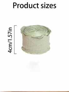 4cm Matcha Green Ruffle Trim Silk Ribbon, High-End Elastic Gathered Edge, Handmade Gift Packaging, Birthday Party Packaging, Bows, Cake Packaging DIY, Bouquets, Graduation Party, Ribbon - Multicolor - View 6