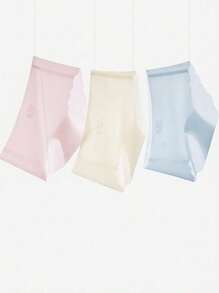 Mystèrelle 4pcs/Pack Women's Seamless Ice Silk Soft One Piece Underwear, Breathable Ultra-Thin Quick-Dry Stretch Briefs - Multicolor - View 7