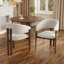 Brown Dining Chair - Metal Frame, Walnut Color - Walnut - View 2