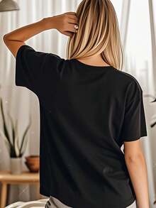 Women T-Shirts - 黑色 - 查看 4