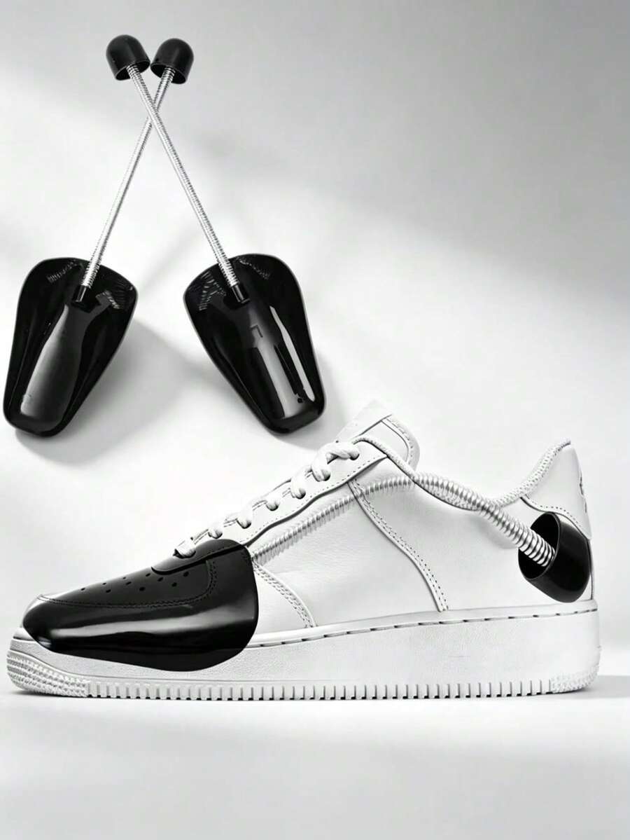 QKC 1 Pair Plastic Spring Shoe Stretchers, Plastic Shoe Lasts, For Shaping And Expanding Shoes - Black - View 1