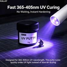 KALAY UV Putty For Modeling With UV Light Included,Waterproof 70g Fast Curing Plastic Putty Repair Kit, Sandable UV Clay For Model Repair, Miniatures, Resin 3D Prints And DIY Crafts - UV Repair Paste - View 8
