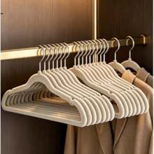 Premium Flocked Hanger, Non-Slip Thin Flocked Felt Coat Hanger, Sturdy Durable Thickened Suit Hanger, Closet Storage Organizer 1 Pc - B - View 2