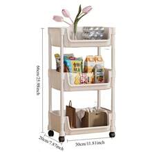 Multi-Layer Rolling Storage Cart With Wheels, Bookshelf Organizer For Toys And Sundries, Floor-Standing Multifunctional Storage Rack For Bathroom, Living Room, Washroom And Home Use - View 2
