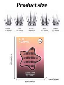 36 Clusters Glue Free Lash Extensions DIY Individual Cluster Lashes Natural Wispy Spiky Eyelash Extensions Pre Bonded False Eyelashes Lightweight Fluffy Lash Segments Mixed Length Short Stem Self Application Eyelash Makeup 6 Rows - C - View 4