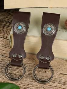 2pcs Vintage Medieval Dress Lift Clips, Leather Double Ring Skirt Hem Lifter, Renaissance Fair/Witch/Cosplay Long Dress Accessory - ZSJ - View 7