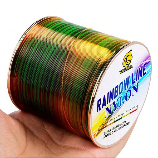 YACUMA Ten-Meter One-Color Rainbow Fishing Line 505M/19881in Soft And Highly Sensitive Sea Fishing Monofilament Nylon Line Is Suitable For Various Complex Fishing In Freshwater And Saltwater