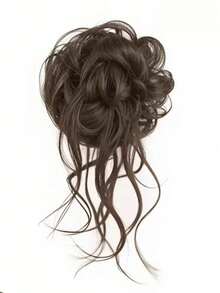 Korean Style Rich Girl Bun Hair Extension Hair Scrunchie For Women, Extra Long Fluffy Side-Swept Bun Hair Piece, Volume Enhancing Hair Bun - Multicolor - View 13