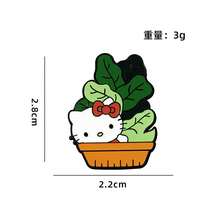 SANRIO 1件可愛卡通三麗鷗胸針，萬聖節與聖誕節金屬徽章，Hello Kitty胸針，柔和甜美貓咪合金包包飾品針 - 彩色 - 查看 8